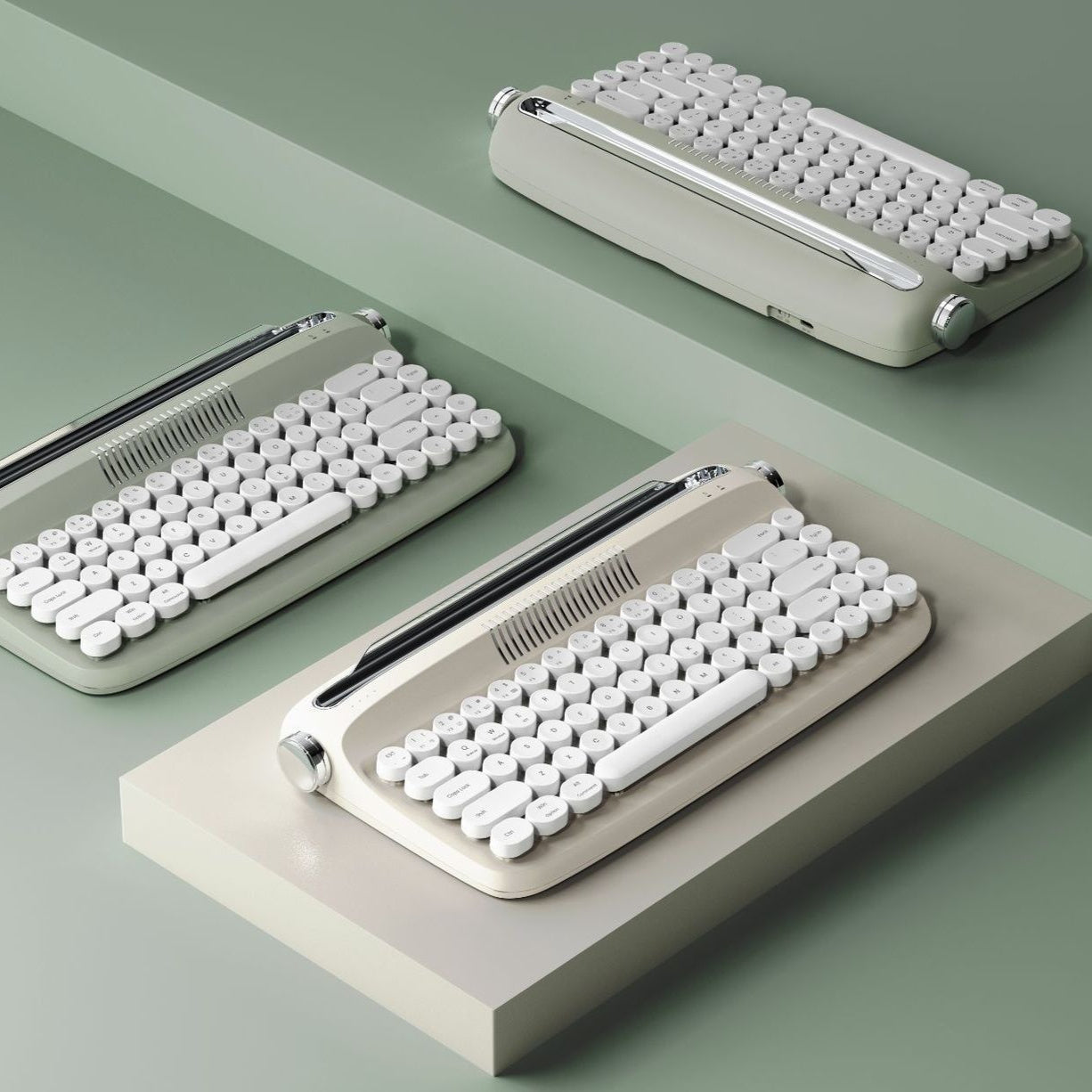 B307 Rechargeable Retro Bluetooth Wireless Keyboard